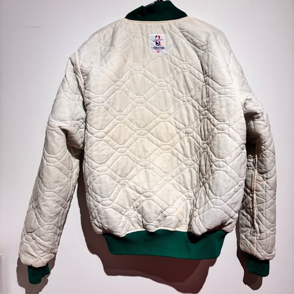 Vintage Boston Celtics Starter Jacket XL 80s 90s NBA Green Satin Bomber - Picture 15 of 16
